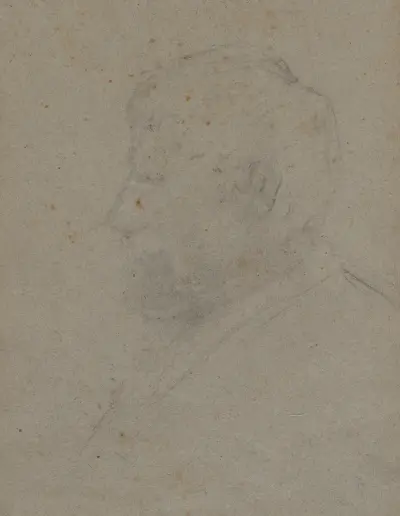 Profile Bust of a Man (verso) av Paul Gauguin