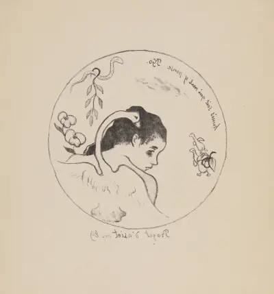 Projet d’assiette av Paul Gauguin