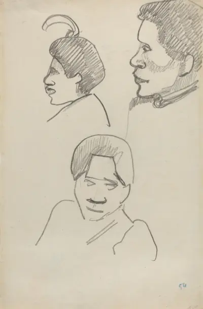 Tahitian Heads av Paul Gauguin