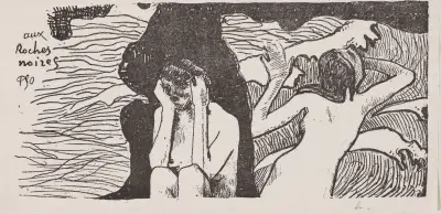 The Black Rocks av Paul Gauguin