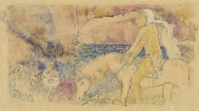The Pony av Paul Gauguin