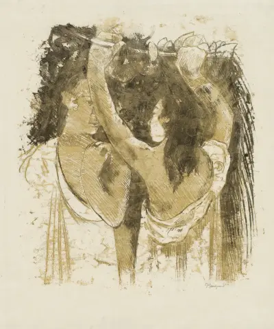 Dwóch Tahitańczyków zbierających owoce, Paul Gauguin
