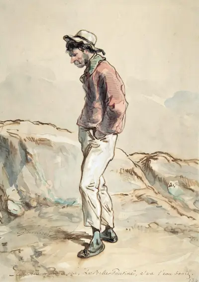A Sailor Standing on the Shore von Paul Gavarni