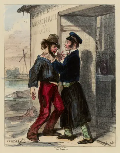 Allons Landerneau, mon bonhomme Vous avez bû et vous savez que vous avez le vin mauvais. av Paul Gavarni