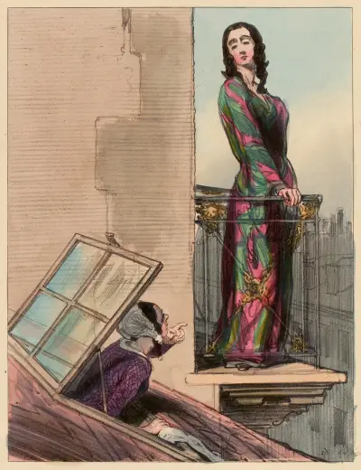 Bonne renommée vaut mieux que balcon doré av Paul Gavarni