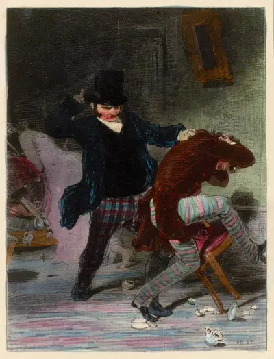 C’est le papa de mossieu Arthur qui un mossieu embêtant Cré chien av Paul Gavarni