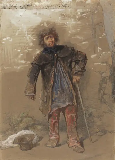 English Beggar von Paul Gavarni