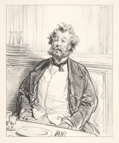 From nature; (I still have nine sous) . . . Waiter! . . . A partridge! von Paul Gavarni