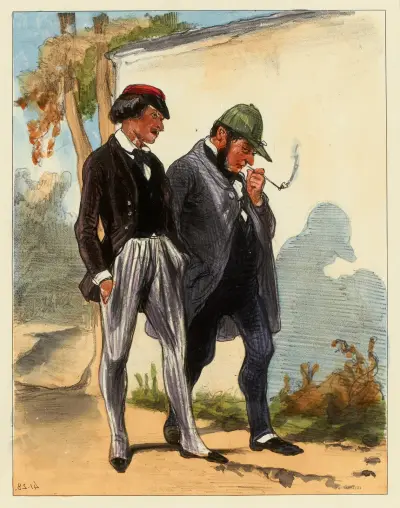 Il faut te décider voyons Epouse Claire, avec le bois de Nangie, ou prends Clémence von Paul Gavarni