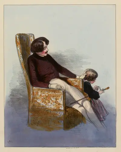 La canne que Papa a trouvée dans l’armoire de Maman, le jour qu’il était si en colère, elle était bien plus belle que von Paul Gavarni