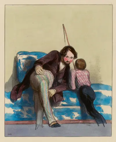 Ma tante Amélie qui disait l’autre jour à Maman. Des grises quoi donc dis von Paul Gavarni