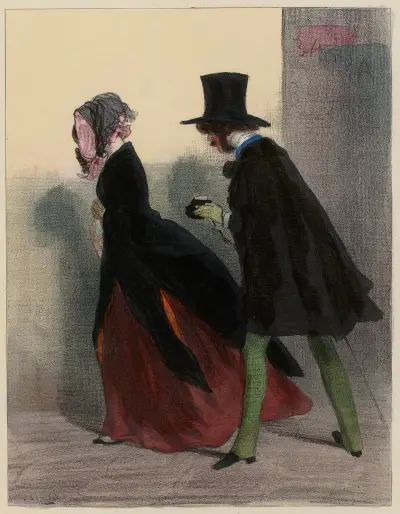 Madame. Madame. Un billet de bal, pour un baiser de vous von Paul Gavarni
