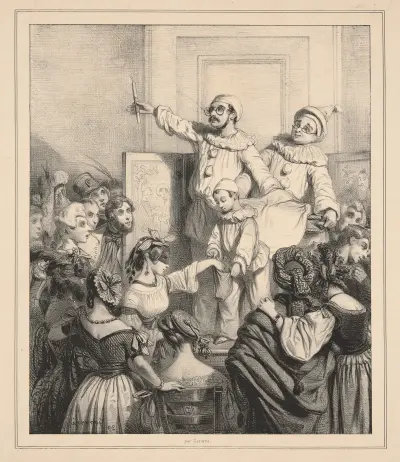 Memories of Carnival, No. 2; A raffle von Paul Gavarni