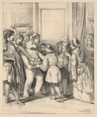 Memories of Carnival, No. 3; The tray of refreshments von Paul Gavarni