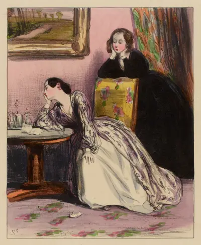 Ô Henry Henry mon Dieu, mon Dieu. Heureusement que ton Amedée te reste von Paul Gavarni