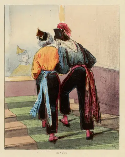 On va pincer son petit cancan, mais bien en douceur von Paul Gavarni
