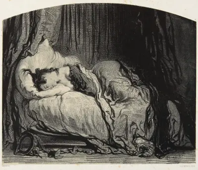 One WIll Excuse Her Because She Has Danced Too Much von Paul Gavarni