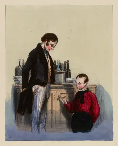 Papa, empêche donc Françoise de se moquer toujours de moi parceque je lui dis que Monsieur Ward a montré l’Anglais à M av Paul Gavarni