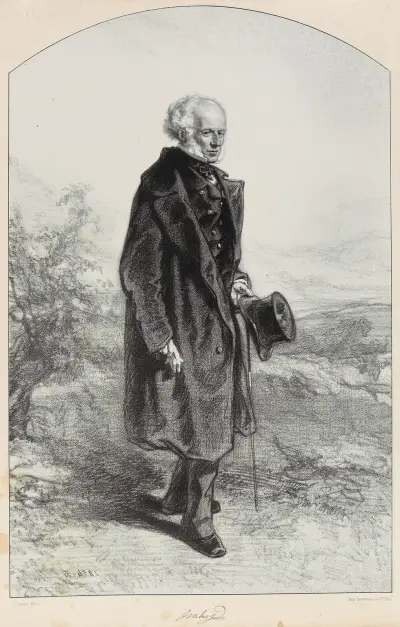Portrait of J. B. Isabey von Paul Gavarni