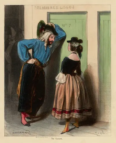 Qui Moi et Zélie, Achille et toi. – Où – Aux vendanges av Paul Gavarni