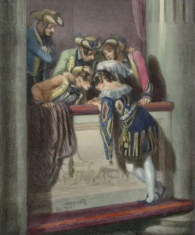 Souvenirs du Carnaval, 1837-45, No. 5 : La Loge d’avant-scèn von Paul Gavarni