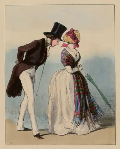 Vous reverrai-je – Allons. Oui. un mot encore vous êtes mariée – Parbleu von Paul Gavarni