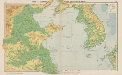 Del av östra Kina och Chosen (Korea) av John Paul Goode