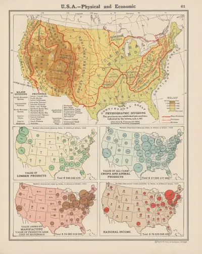 U. S. A.—Physical and Economic av John Paul Goode