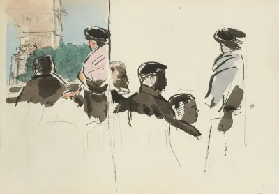 14 juillet 1919, Place de l’Etoile au coin des Champs-Elysées, cinq heure du matin, 1919 – nr 4 av Paul Goute