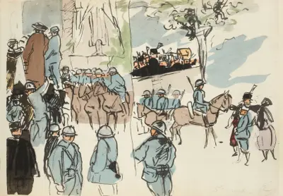 14 juillet 1919, Place de l’Etoile au coin des Champs-Elysées, cinq heure du matin, 1919 – nr 1 av Paul Goute