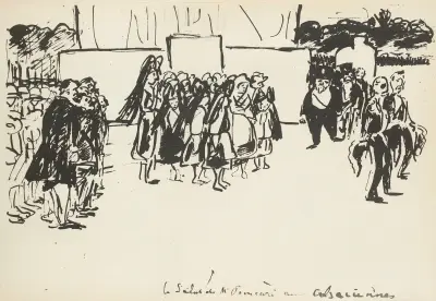 Défilé du 14 juillet 1919 Le salut de M. Poincaré aux alsaciennes av Paul Goute