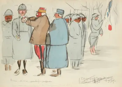 Mon neveu décoré par Joffre, octobre 1915 av Paul Goute