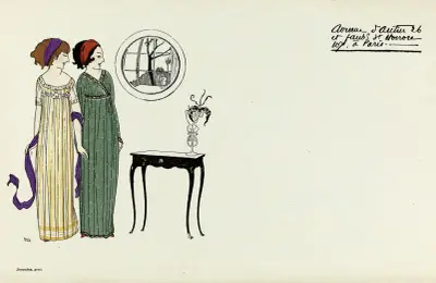 Carte publicitaire illustrée de la maison Poiret, 1908 – nr 2 av Paul Iribe
