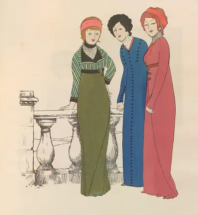 Les robes de Paul Poiret Pl.07 av Paul Iribe