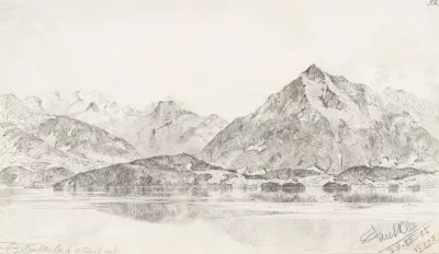 Blümlisalp von Hilterfingen aus av Paul Klee