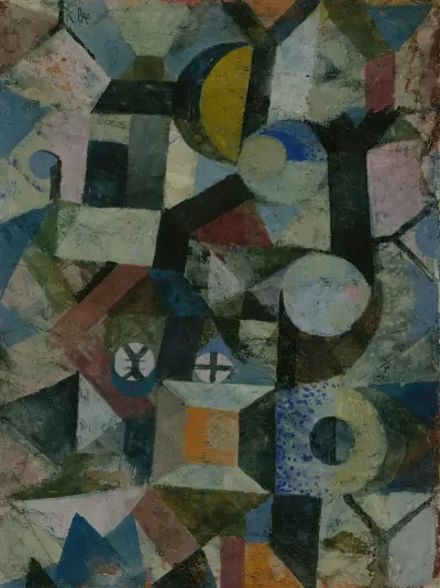 Composition with the Yellow Half-Moon and the Y av Paul Klee