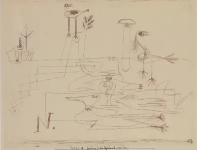 Drawing For Bird Islands av Paul Klee