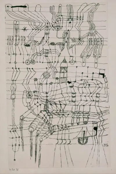 Drawing Knotted in the Manner of a Net av Paul Klee