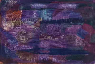 Flussbaulandschaft av Paul Klee