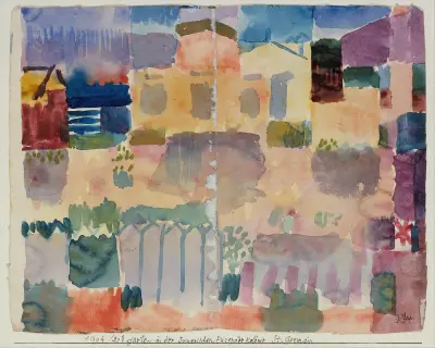 Garden in St. Germain, The European Quarter Near Tunis av Paul Klee