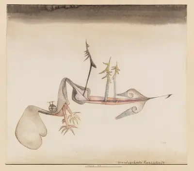Grundverhexte Landschaft av Paul Klee