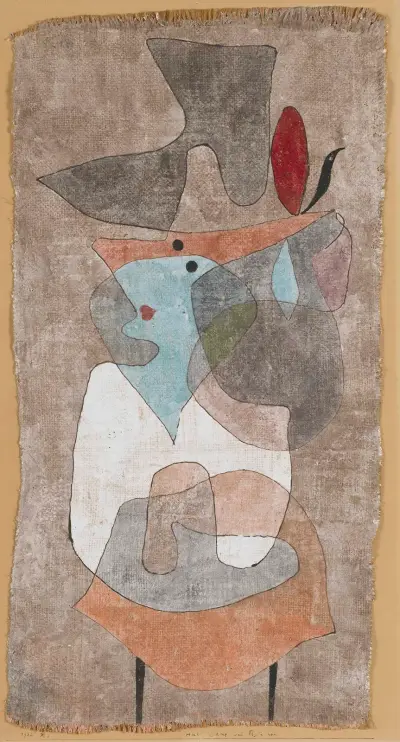Hat, Lady and Little Table. av Paul Klee