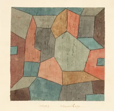 Häuser-Enge (Clustered Houses) av Paul Klee