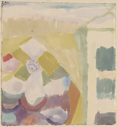 Interieur mit der Uhr (Interior with the Clock) av Paul Klee