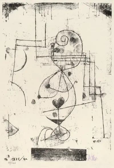 Queen of Hearts (Herzdame) av Paul Klee