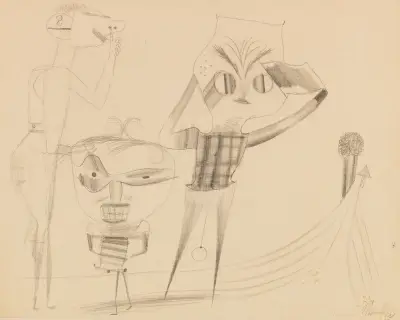 Vulgaere Komoedie av Paul Klee
