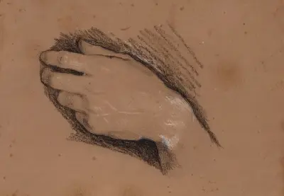 Handstudie av Jean-Paul Laurens