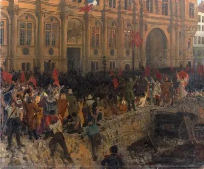Proclamation De La République Le 24 Février 1848 av Jean-Paul Laurens