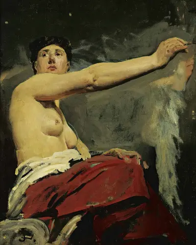 Study For The Central Figure In The Ceiling Of The Palais De La Legion D’honneur av Jean-Paul Laurens
