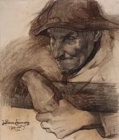 Vieux marin à Yport av Jean-Paul Laurens
